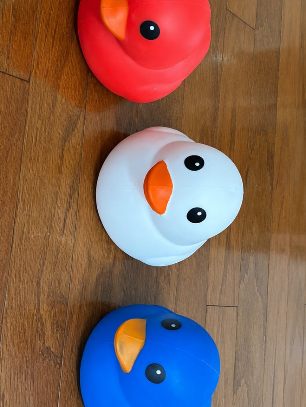 Blue, White & Red squishy Duck fidget Toy Set - sunny days